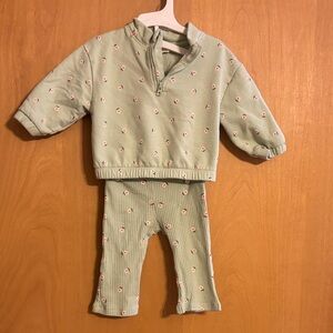 Cat & Jack Mint Green Floral Set